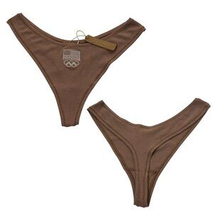 SKIMS Soft Lounge Rib Thong Team USA Sienna Small